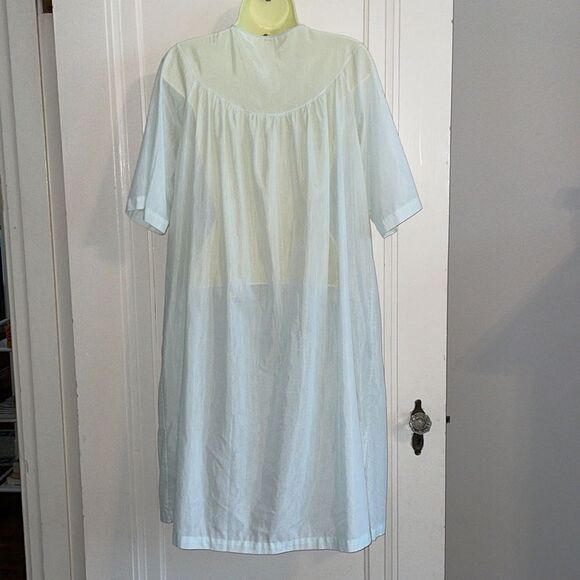 Vtg 60s Shadowline  light green cotton/polyester thin(almost sheer) gown & robe - Picture 8 of 11